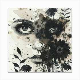 Black And White Painting 1 Canvas Print