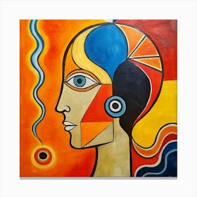 A Painting With An Abstract Style Canvas Print