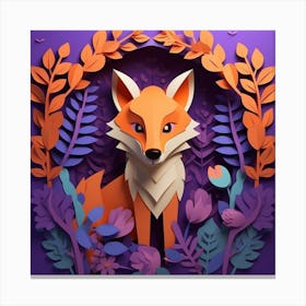 Paper Fox Canvas Print