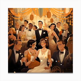 Gatsby Party Roaring Twenties 2 Canvas Print