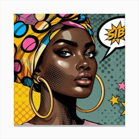 Safiya Pop African Woman Canvas Print