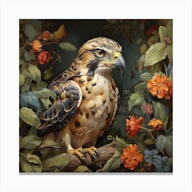 Hawk In The Forest Canvas Print