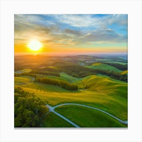 Sunset In The Hills Canvas Print