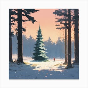 Snowy Forest 20 Canvas Print