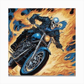 Skeleton Rider Canvas Print