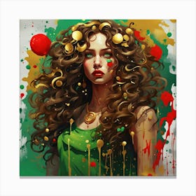 Splatter Girl Canvas Print