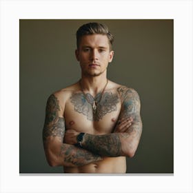 Tattooed Man Canvas Print