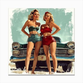 Pin Up Girls Canvas Print