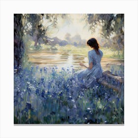 Cozy Canvases: Irises in Monet's Bloom Canvas Print