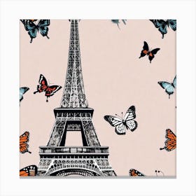 Paris With Butterflies 166 Canvas Print