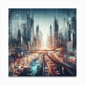 Futuristic Cityscape 7 Canvas Print