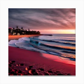 Sunset On The Beach 637 Canvas Print