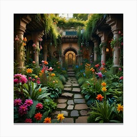 Courtyard Garden Canvas Print