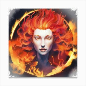 Flames Of Fire Canvas Print