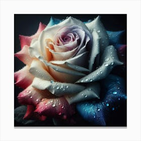 Rainbow Rose Canvas Print