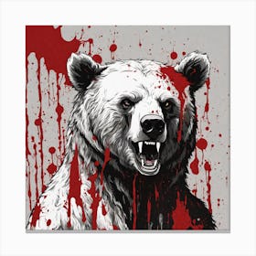 Bloody Bear Canvas Print