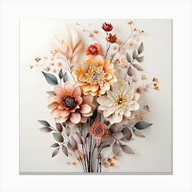 Misty Florals Canvas Print