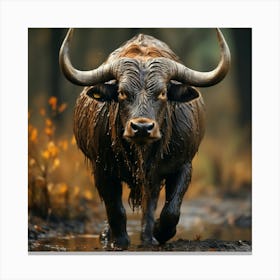 Buffalo In The Forest Canvas Print