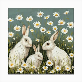 Bunnies Fairycore Painting 7 Canvas Print