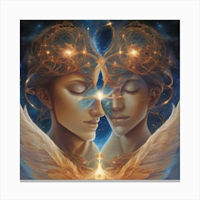 Twin flames and energy Canvas Print