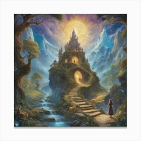 Fairytale Castle Art print paintings Canvas Print