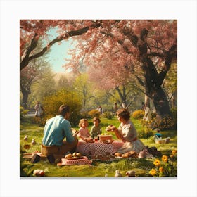 Picnic In The Park Canvas Print