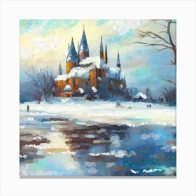 Winter and the Castle Canvas Print
