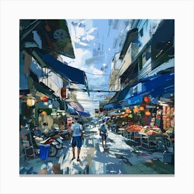 Asian Market 2 Canvas Print