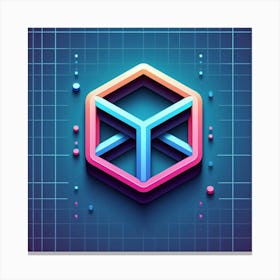 Cube Logo 2 Canvas Print