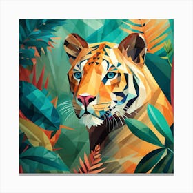 Tiger In The Jungle 3 Canvas Print