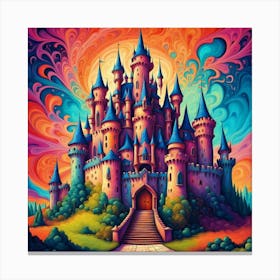 Psychedelic Castle Canvas Print