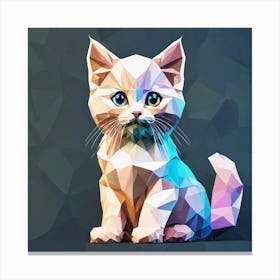 Polygonal Cat Canvas Print