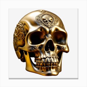 Gold Skull 1 Canvas Print