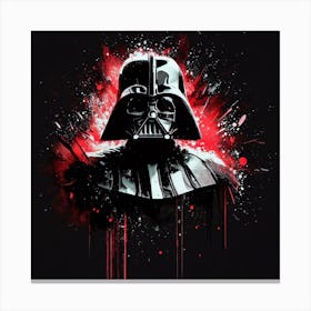 Darth Vader Paint Splatter Art Print Canvas Print