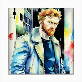 Man In A Jacket Canvas Print