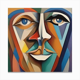 Nose Cubism Style Canvas Print