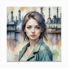 Industrial Girl 7 Canvas Print