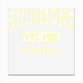 Richmond Virginia Va Vintage Established Sports Canvas Print