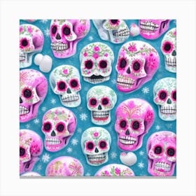 Day Of The Dead Skulls Canvas Print