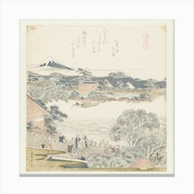 A Comparison Of Genroku Poems And Shells, Katsushika Hokusai 5 Canvas Print