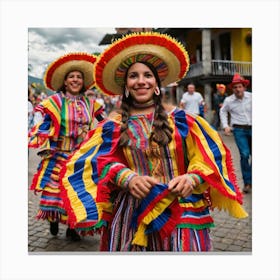 Ecuadorian Dancers 5 Canvas Print