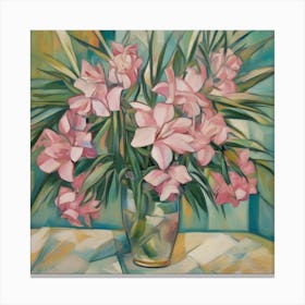 Pink Lilies , Oleanders, Vincent Van Gogh Art Print Canvas Print