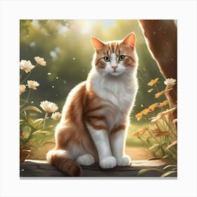 Cat In The Woods Canvas Print