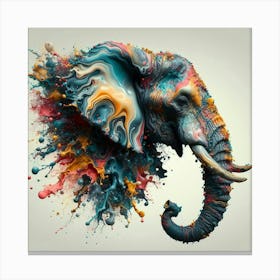 Elephant Head Painting 1 Canvas Print