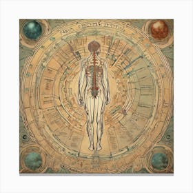 Astrological Nouveau Chart Series - 11 Canvas Print