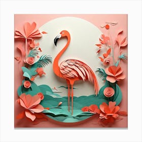 Minimalist, Flamingo 4 Canvas Print