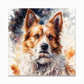 Watercolour Dog Canvas Print Canvas Print