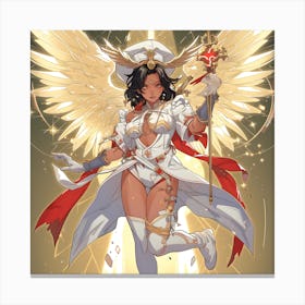 Anime Angelic Radiant Healer Canvas Print