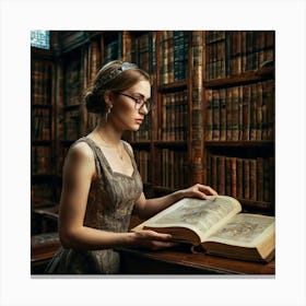 The Young Librarian 50 Canvas Print