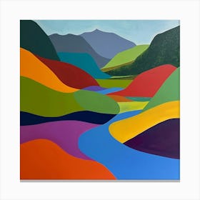 Colourful Abstract Snowdonia National Park Wales 2 Canvas Print